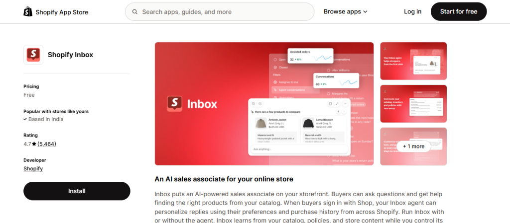 Shopify Inbox — Best for Having Conversations With Buyers