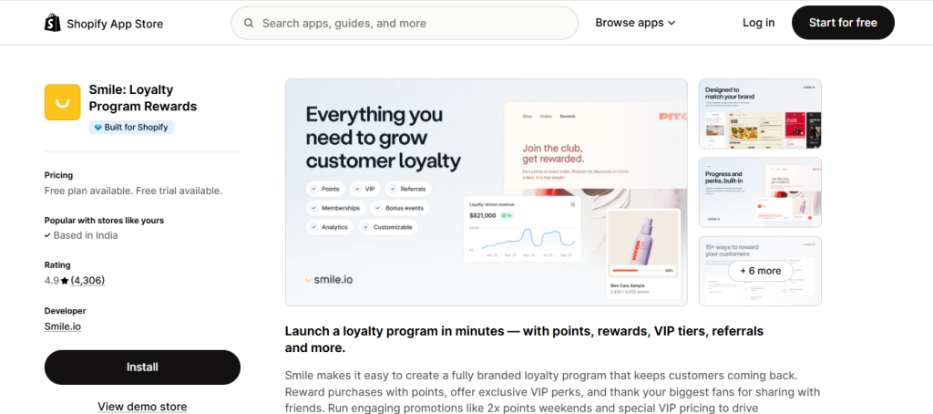 Smile.io — Best for Loyalty and Rewards