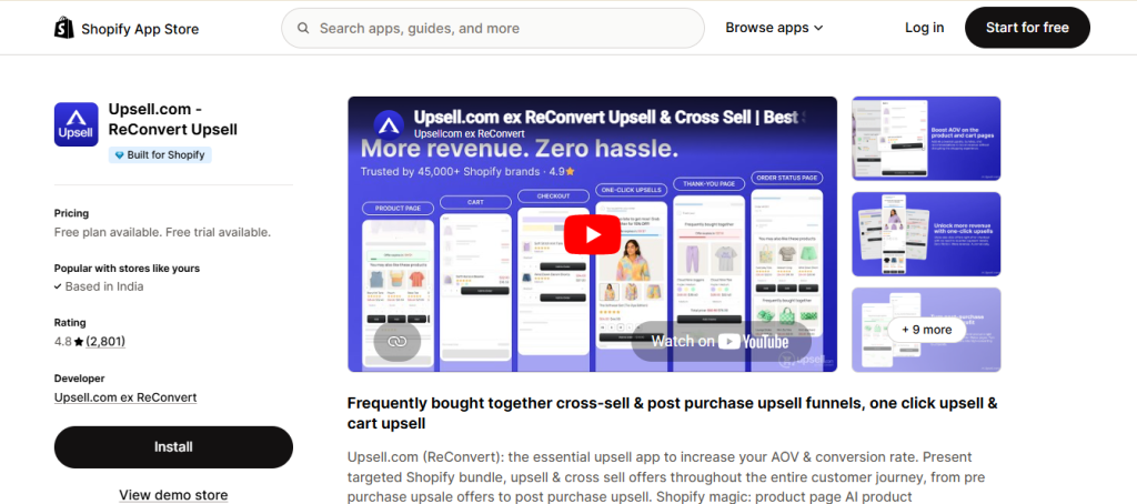 ReConvert — Ideal for Post-Purchase Upsells